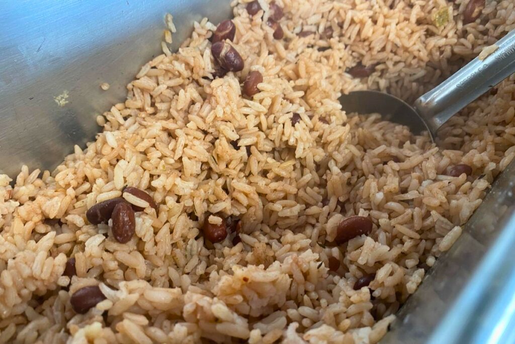 traditional rice and peas